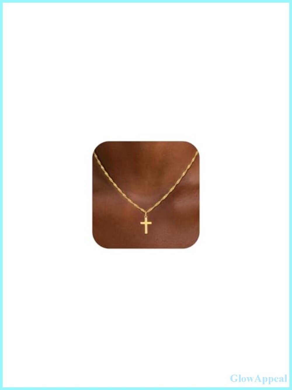 18K Gold Plated Cross Pendant Necklace for Women